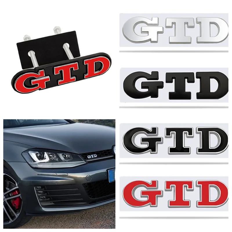 Golf Equipment Used - 3D Metalen GTD Logo Auto Kofferbak