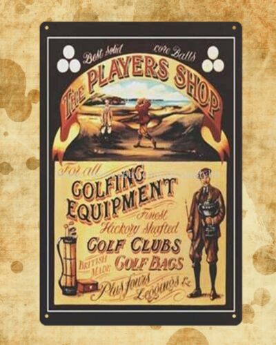 Golf Equipment Shop - Golfspelers winkelen in golfuitrusting, metalen blikken